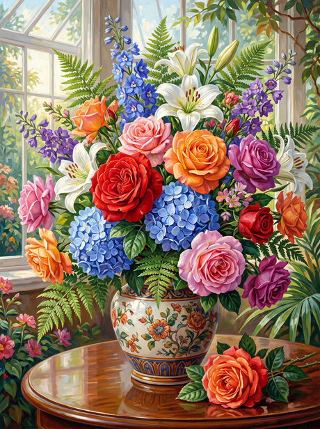 Sunroom Bloom Arrangement (Diamond Painting) Diamond Painting kit