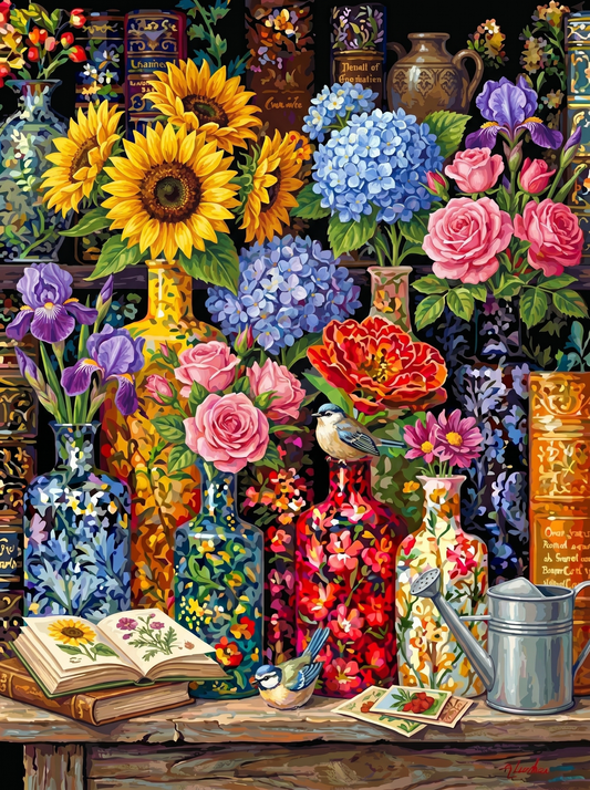 Garden Library Still Life (Diamond Painting)