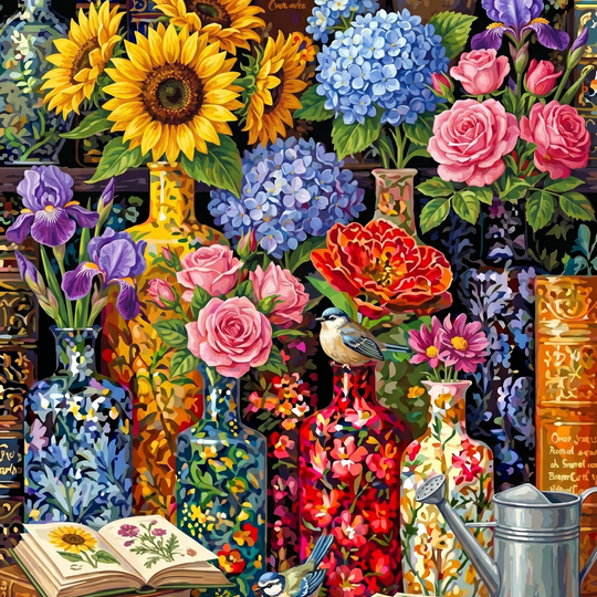 Garden Library Still Life