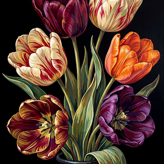 Midnight Tulip Arrangement