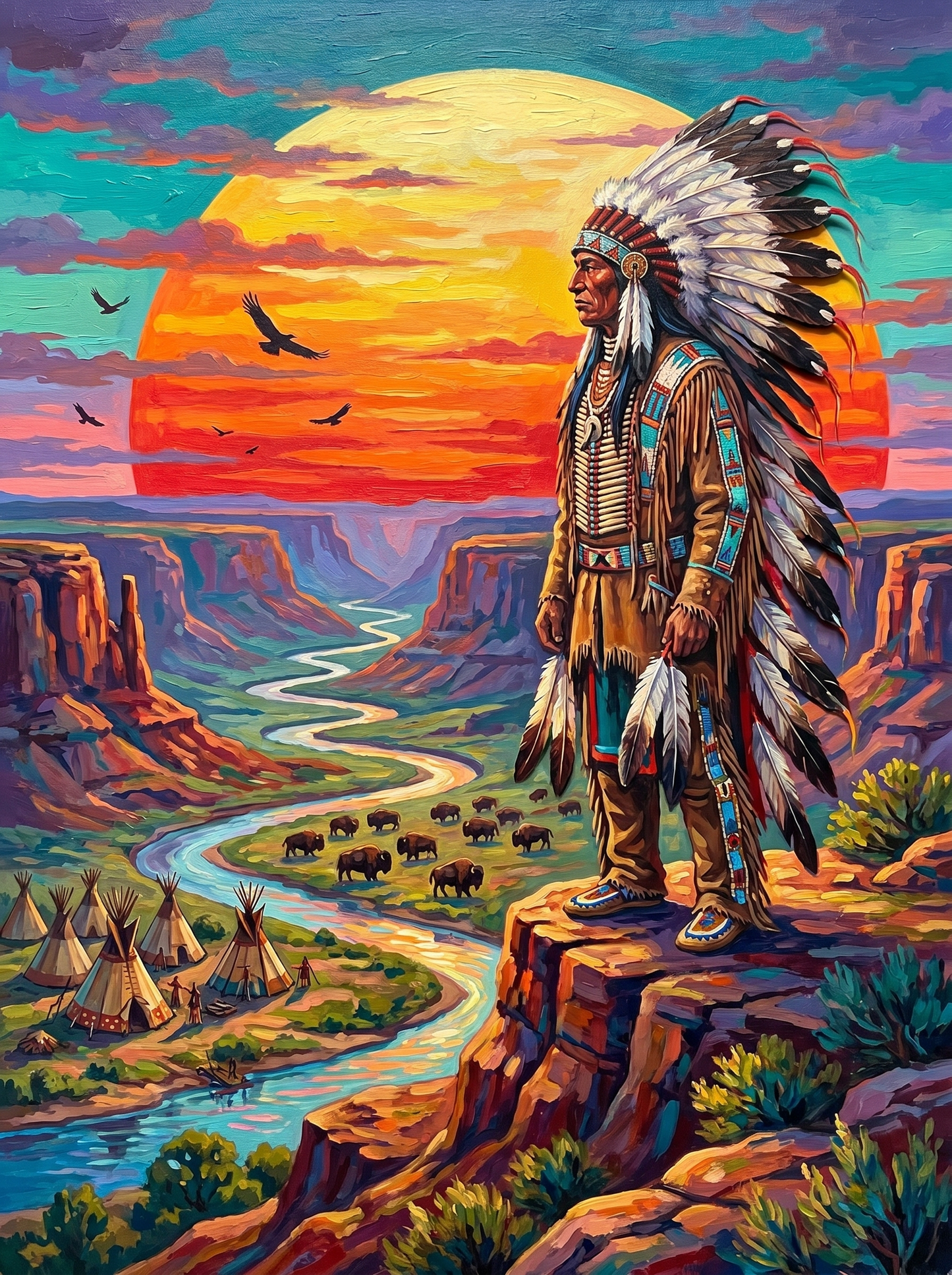 Sunset Canyon Guardian (Diamond Painting) Diamond Painting kit