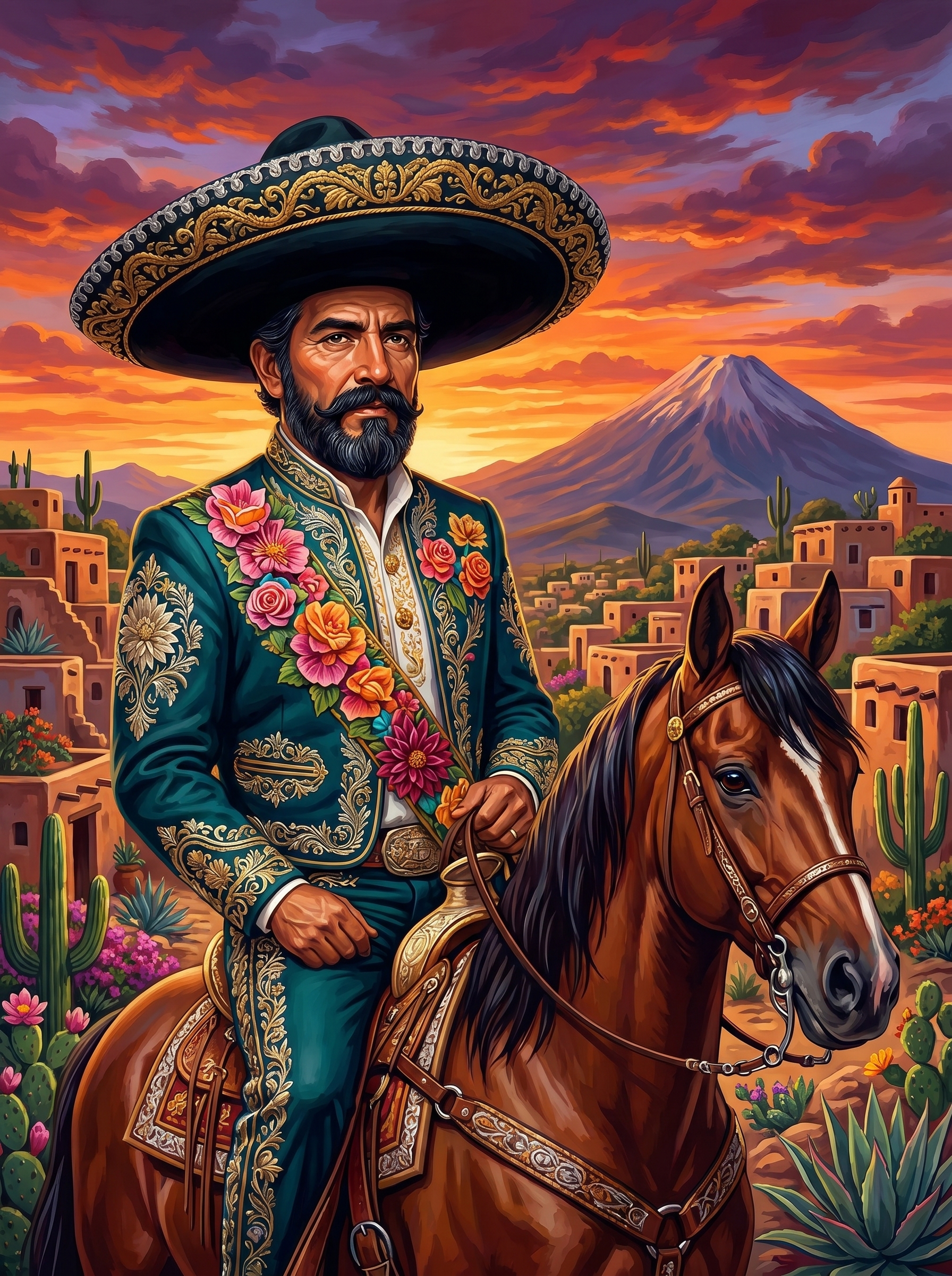 Embroidered Desert Rider (Diamond Painting) Diamond Painting kit