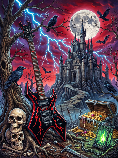 Stormbound Guitar Citadel (Diamond Painting) Diamond Painting kit