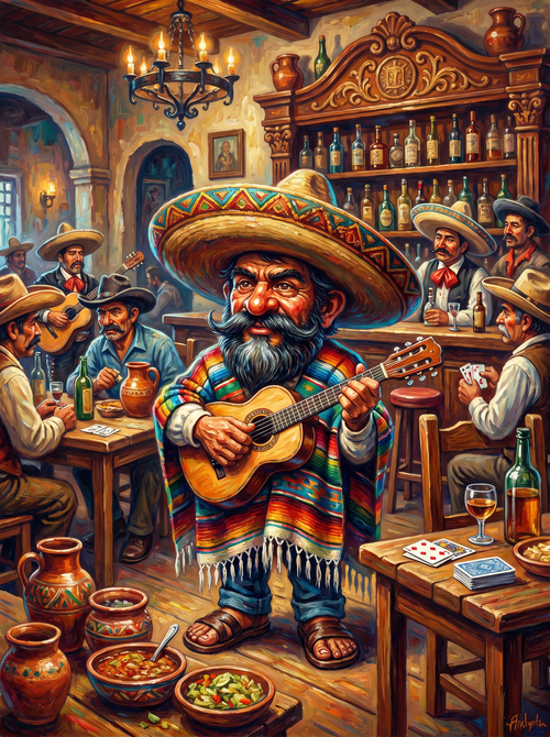 Rustic Cantina Serenade (Diamond Painting)