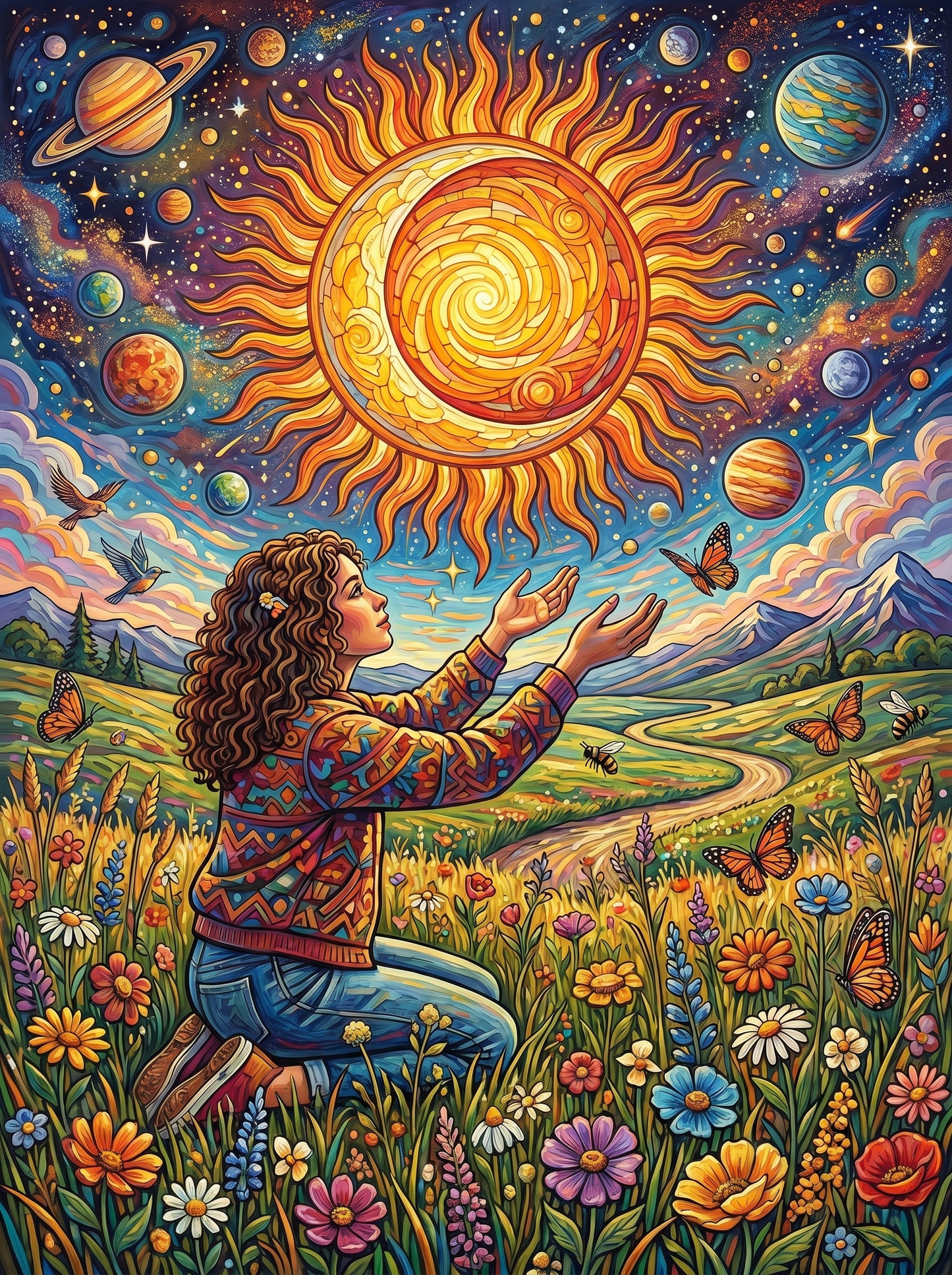 Celestial Sun Offering (Diamond Painting) Diamond Painting kit