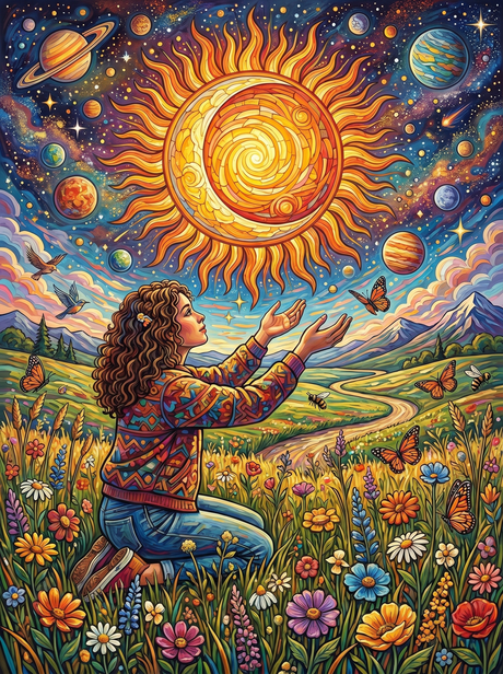 Celestial Sun Offering (Diamond Painting) Diamond Painting kit