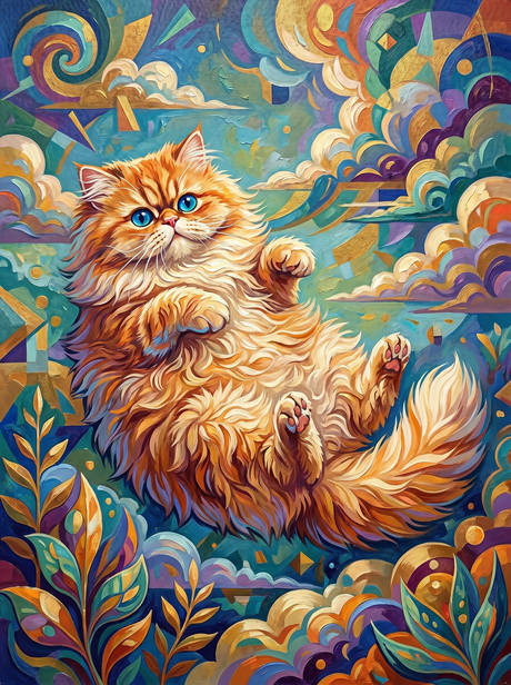 Cosmic Dreamer Cat (Diamond Painting) Diamond Painting kit