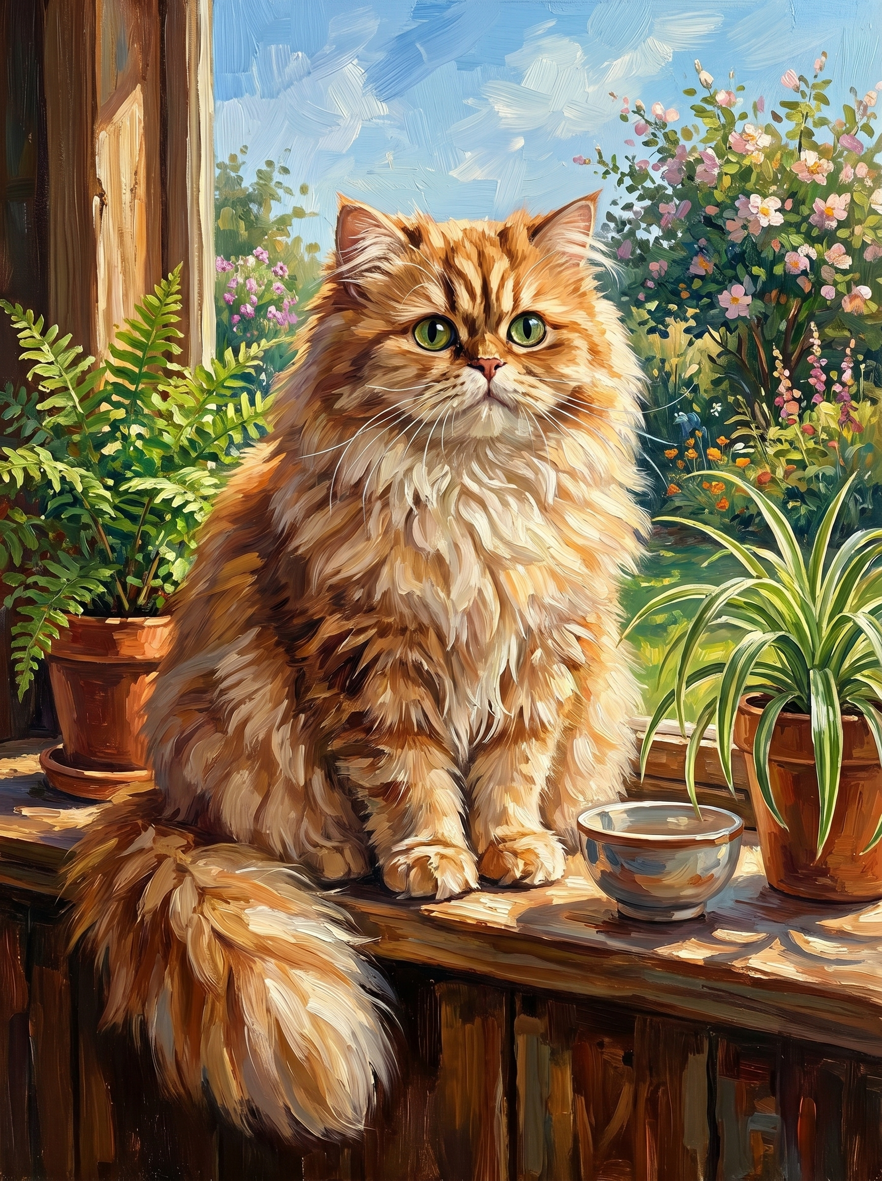 Sunny Garden Whiskers (Diamond Painting) Diamond Painting kit