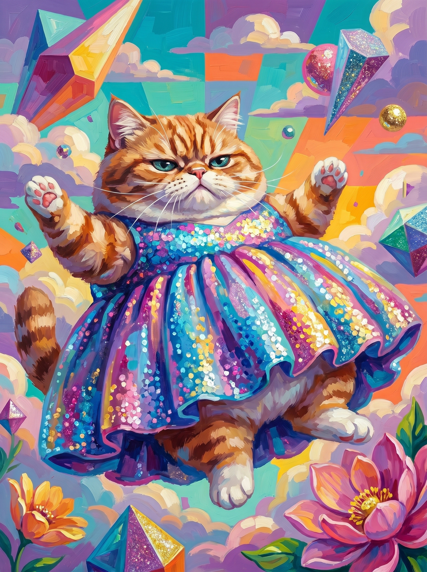 Glitter Tutu Kitty (Diamond Painting)