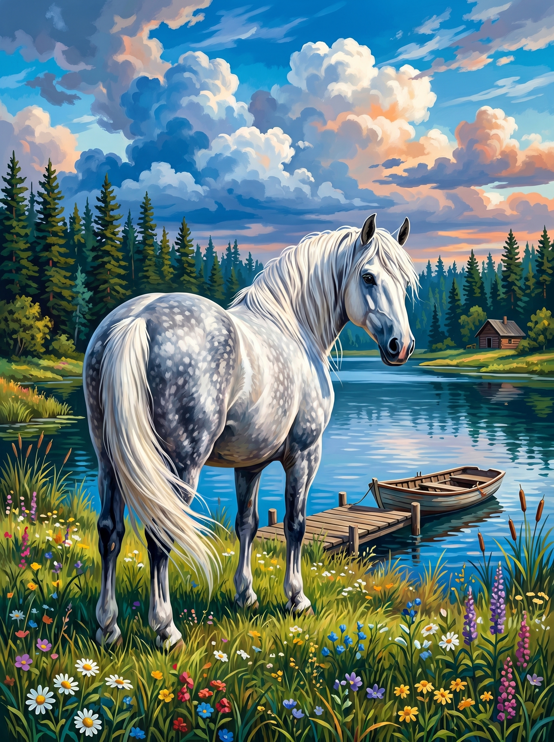 Lakeside Whisper Horse (Diamond Painting) Diamond Painting kit
