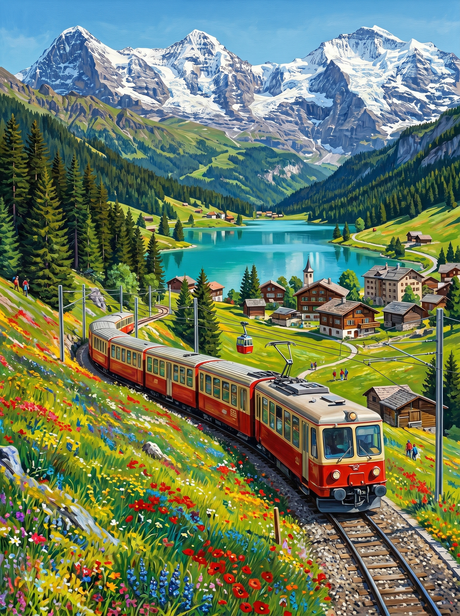 Alpine Valley Express (Diamond Painting) Diamond Painting kit