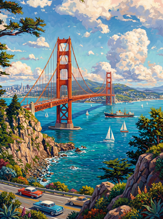 Golden Gate Breeze (Diamond Painting)