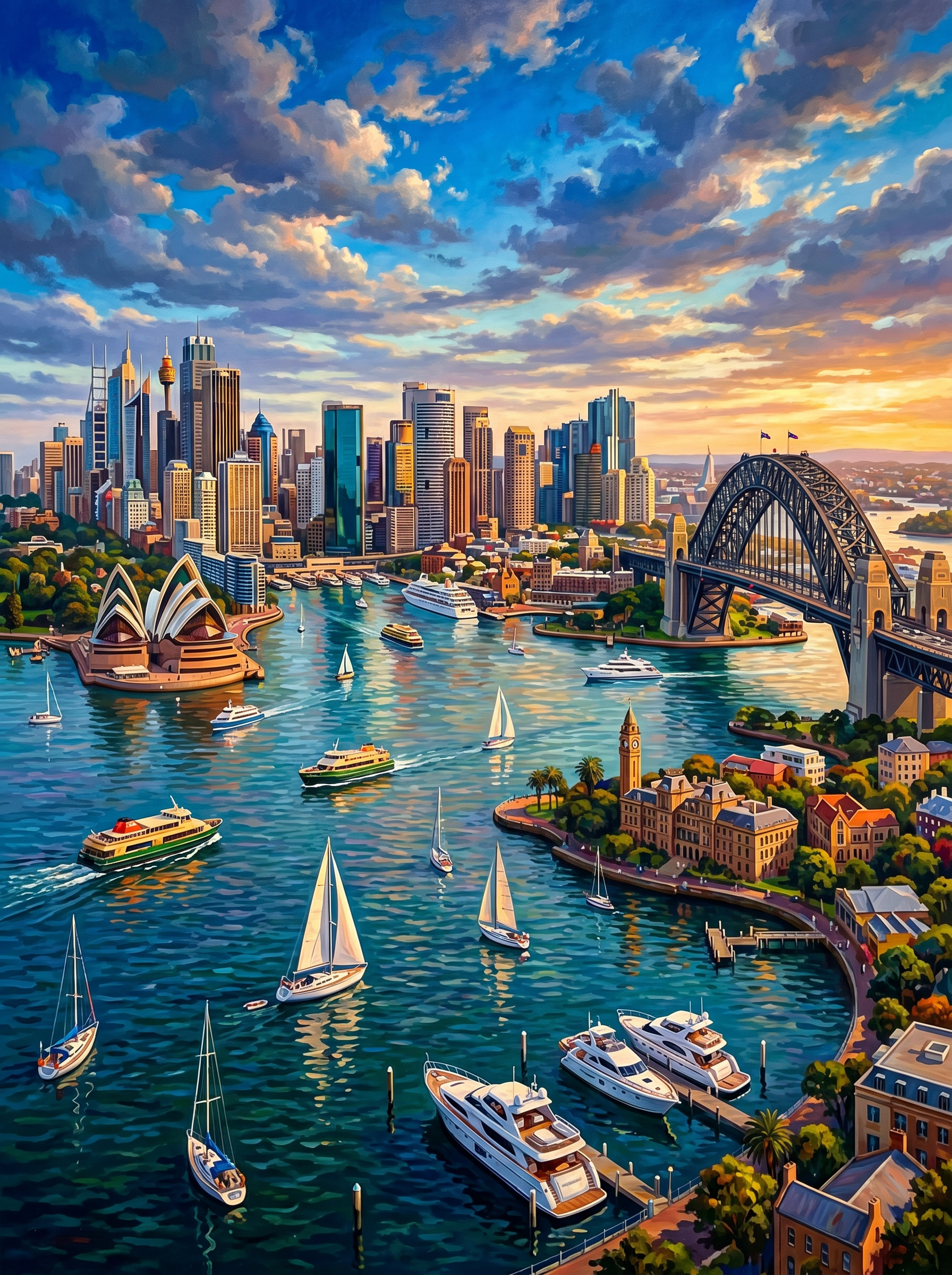 Golden City Marina (Diamond Painting) Diamond Painting kit