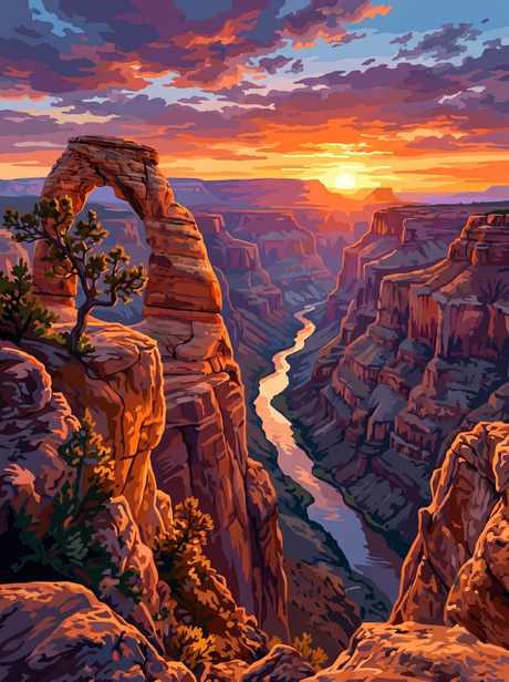 Canyon Sunset Arch (Diamond Painting) Diamond Painting kit