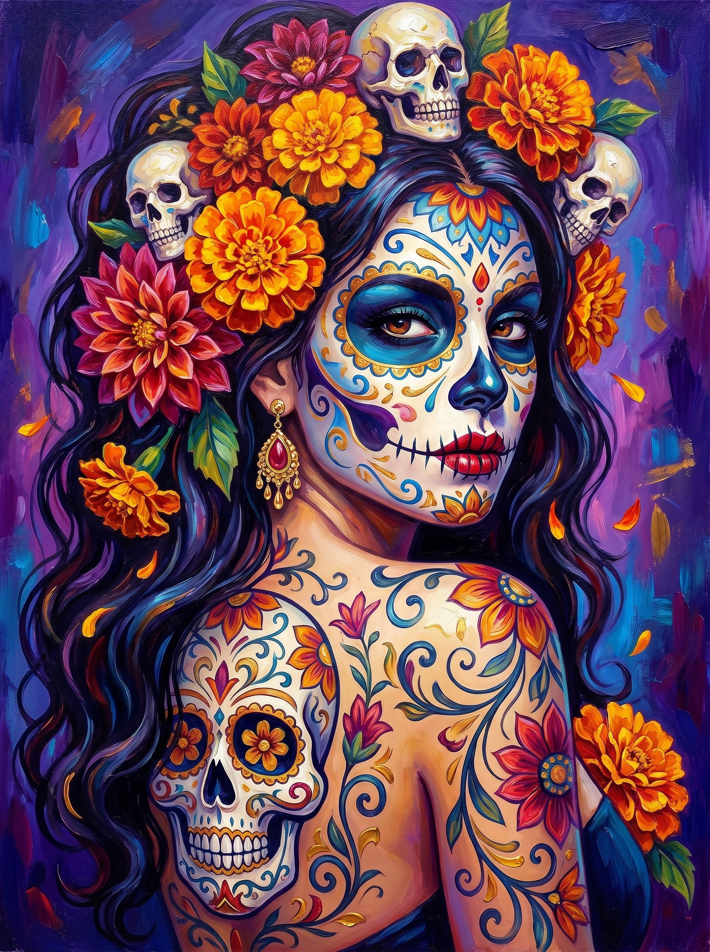 Floral Skull Empress (Diamond Painting) Diamond Painting kit