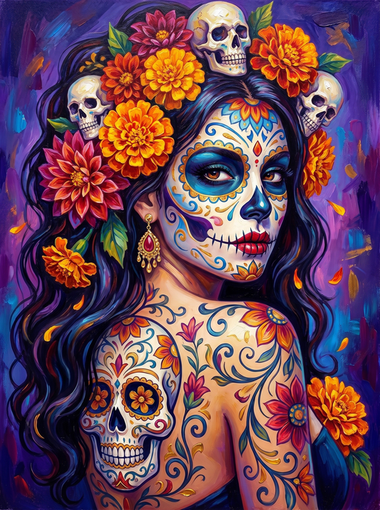 Floral Skull Empress (Diamond Painting)