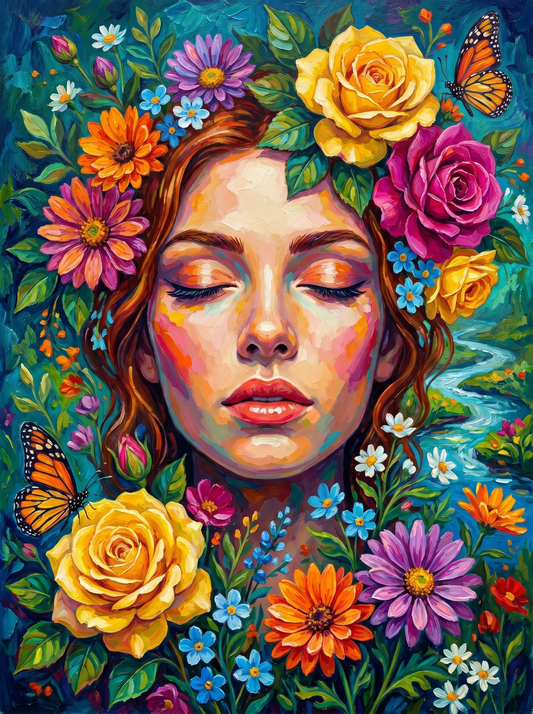 Floral Dream Reverie (Diamond Painting)
