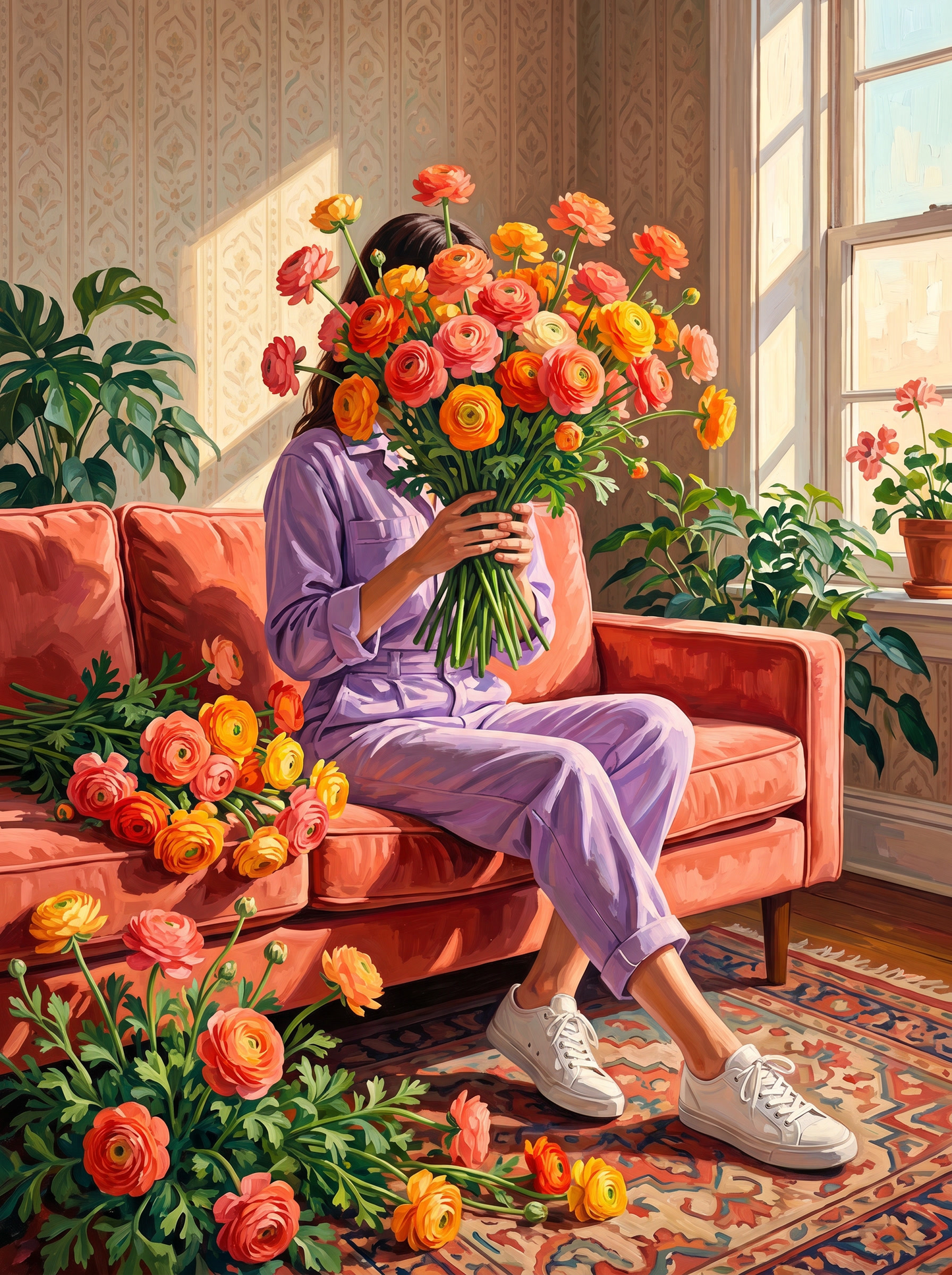 Sunlit Petal Hideaway (Diamond Painting) Diamond Painting kit