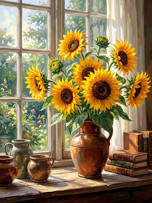 Sunlit Sunflower Study (Diamond Painting)