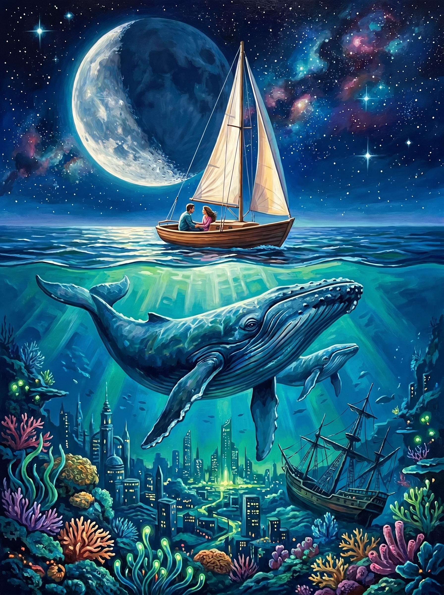 Moonlit Ocean Dreams (Diamond Painting) Diamond Painting kit
