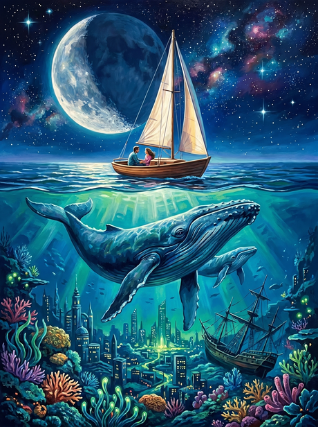Moonlit Ocean Dreams (Diamond Painting) Diamond Painting kit