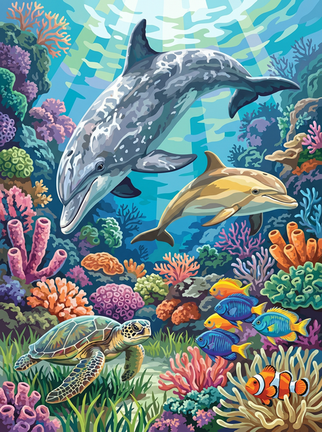 Coral Reef Companions (Diamond Painting) Diamond Painting kit