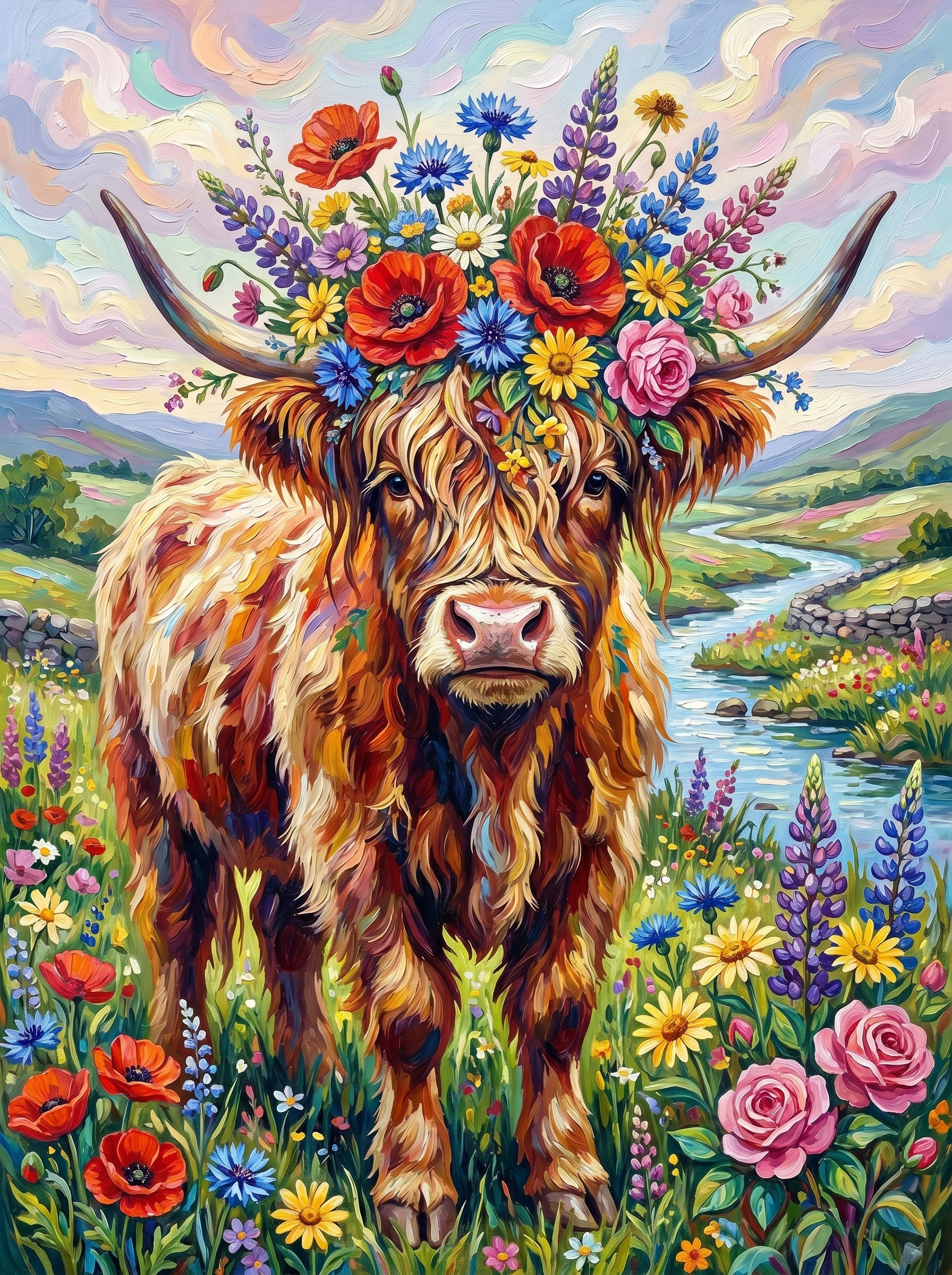 Floral Highland Majesty (Diamond Painting) Diamond Painting kit