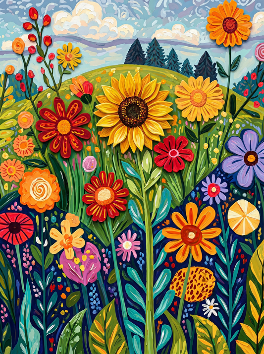 Whimsical Wildflower Garden (Diamond Painting)