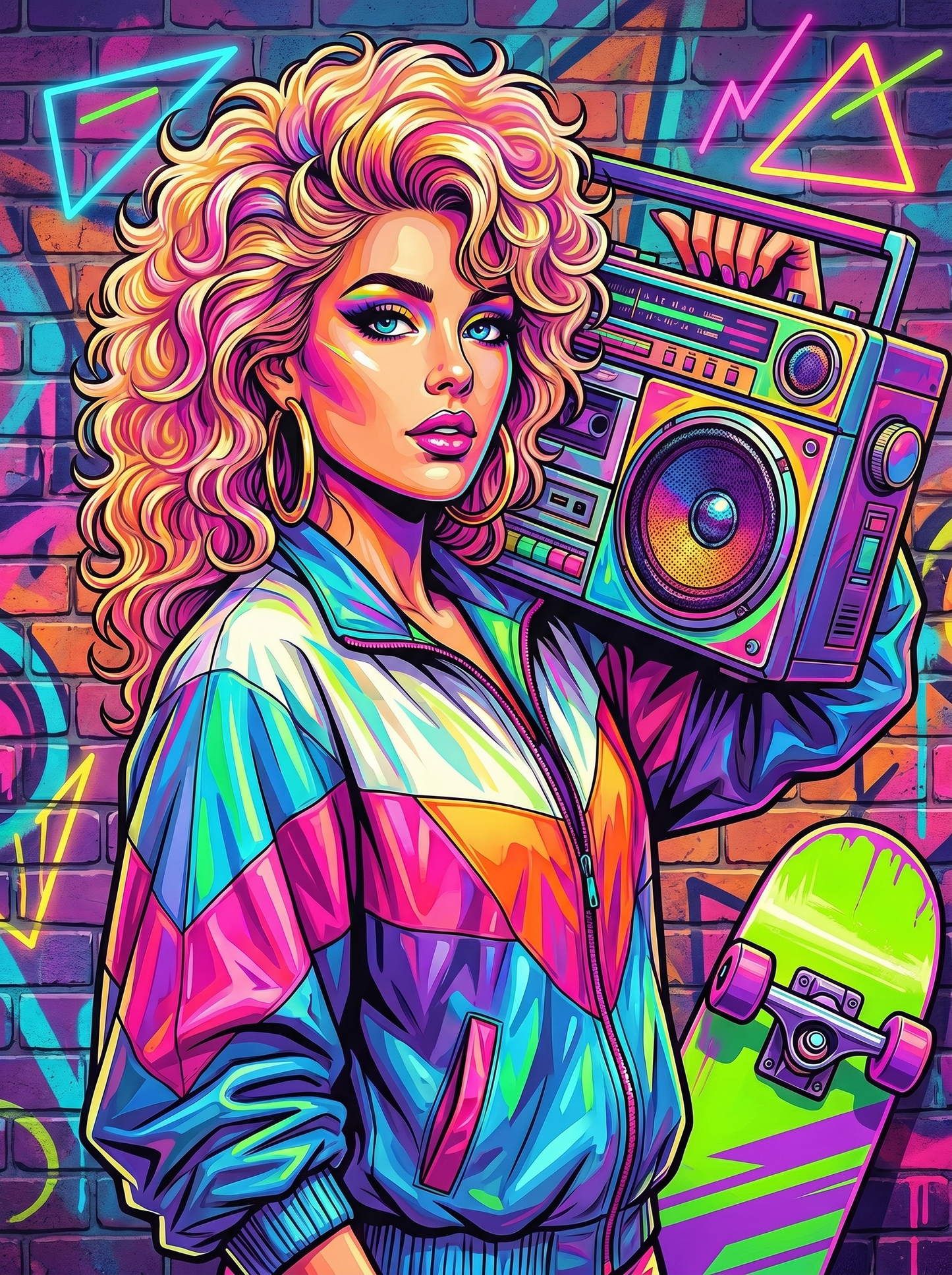 Neon Retro Rebel (Diamond Painting) Diamond Painting kit