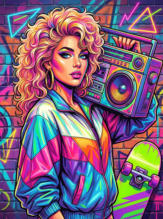 Neon Retro Rebel (Diamond Painting)