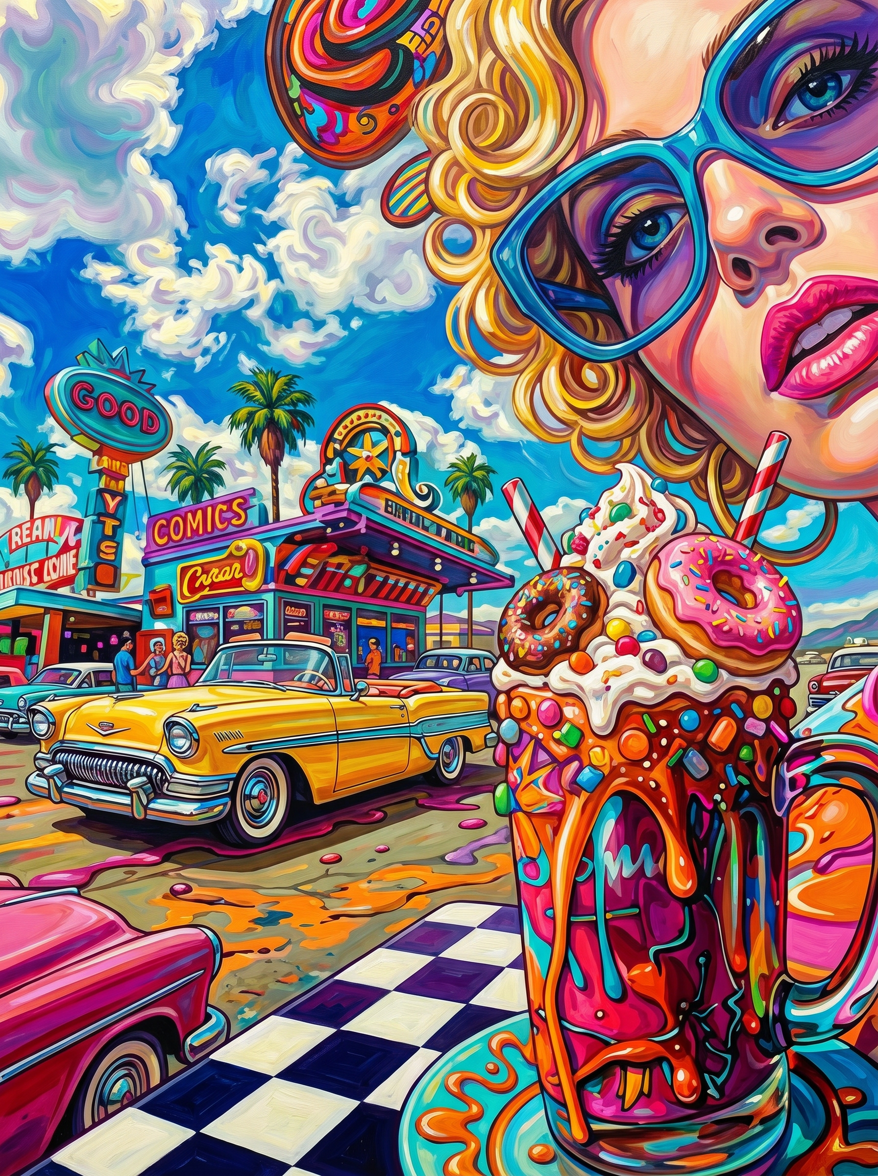 Retro Diner Sweet Rush (Diamond Painting) Diamond Painting kit