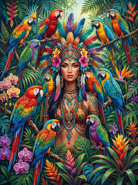 Parrot Queen of the Jungle (Diamond Painting) Diamond Painting kit