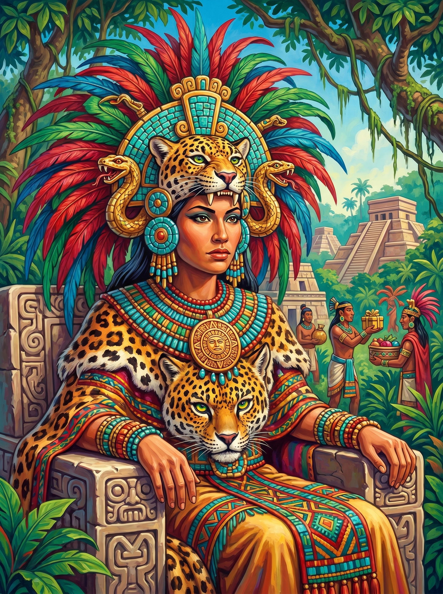 Jaguar Empress of the Sun (Diamond Painting)