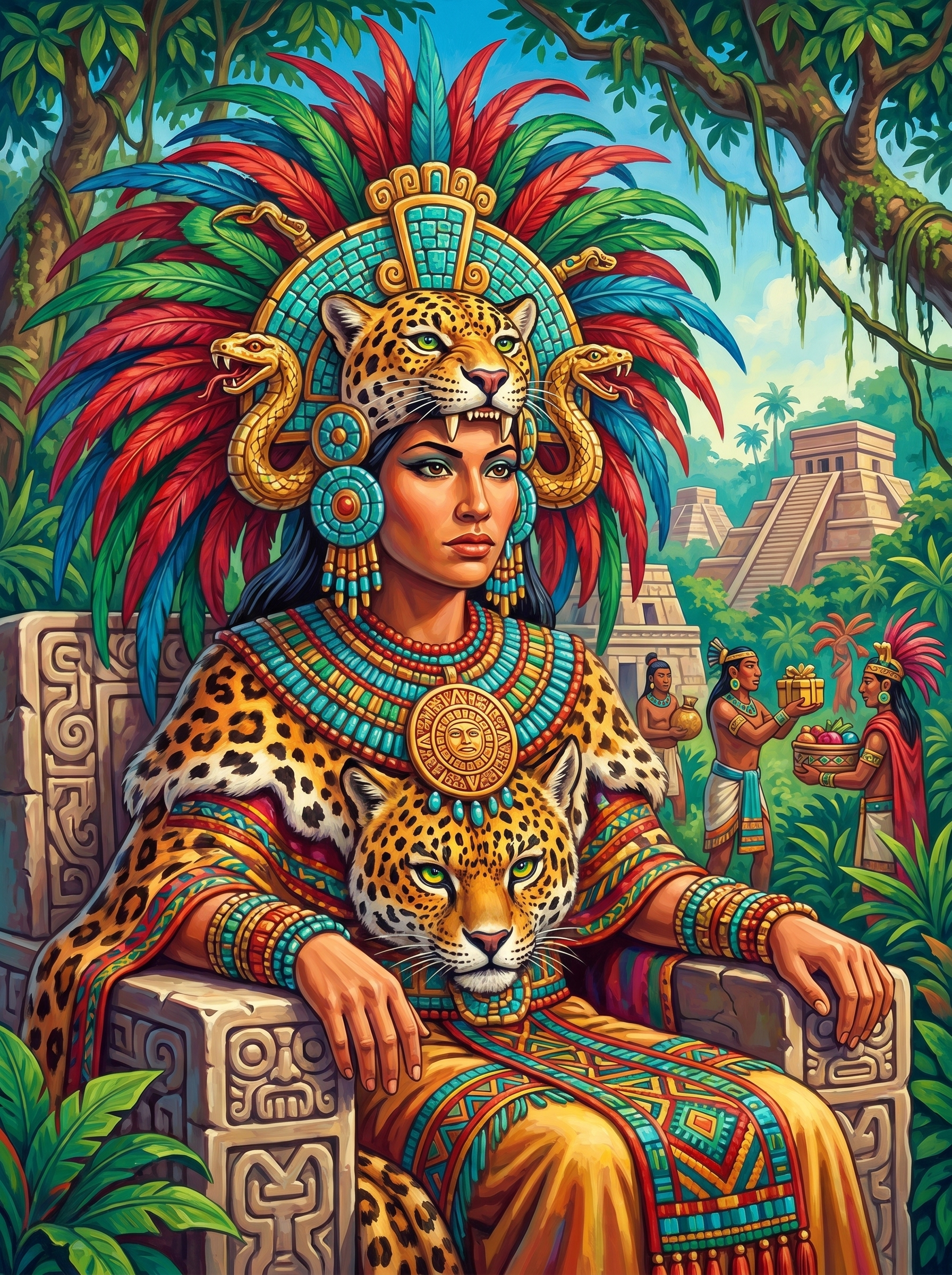 Jaguar Empress of the Sun (Diamond Painting)