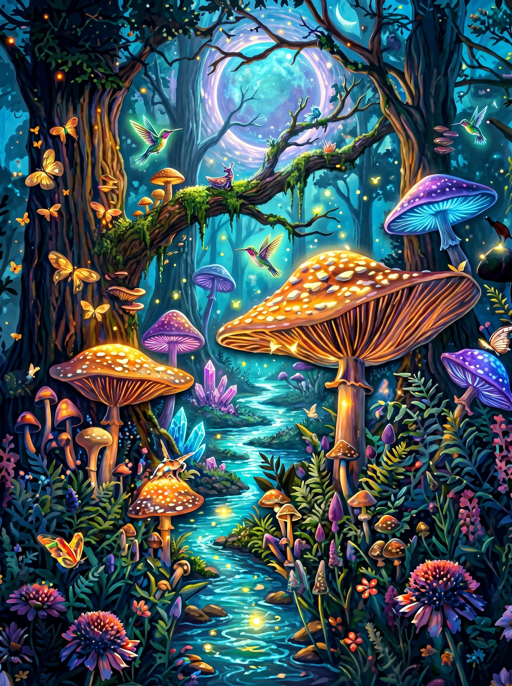 Enchanted Moonlit Grove (Diamond Painting) Diamond Painting kit