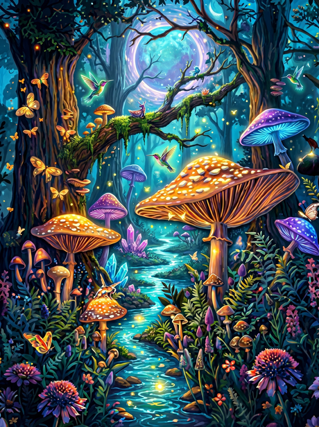 Enchanted Moonlit Grove (Diamond Painting) Diamond Painting kit