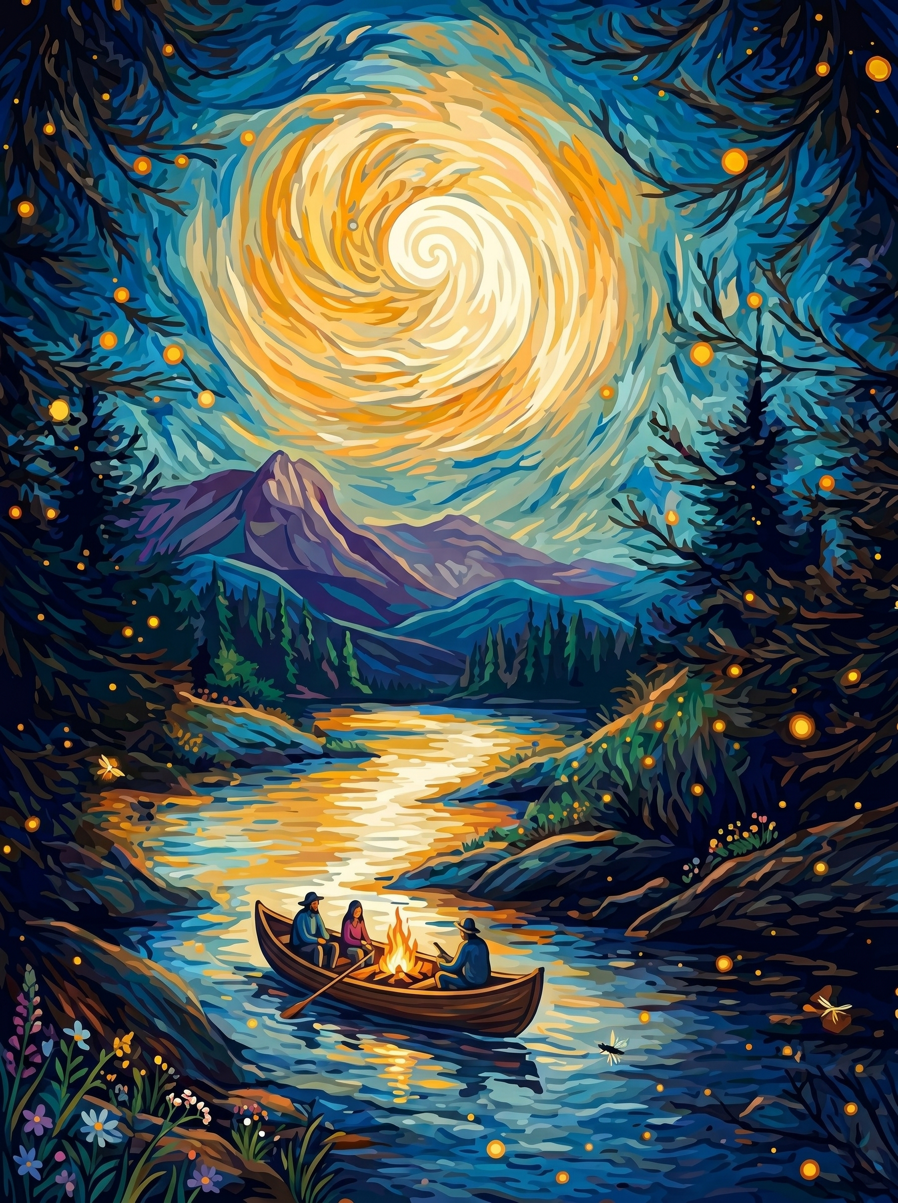 Celestial River Campfire Dream (Diamond Painting) Diamond Painting kit