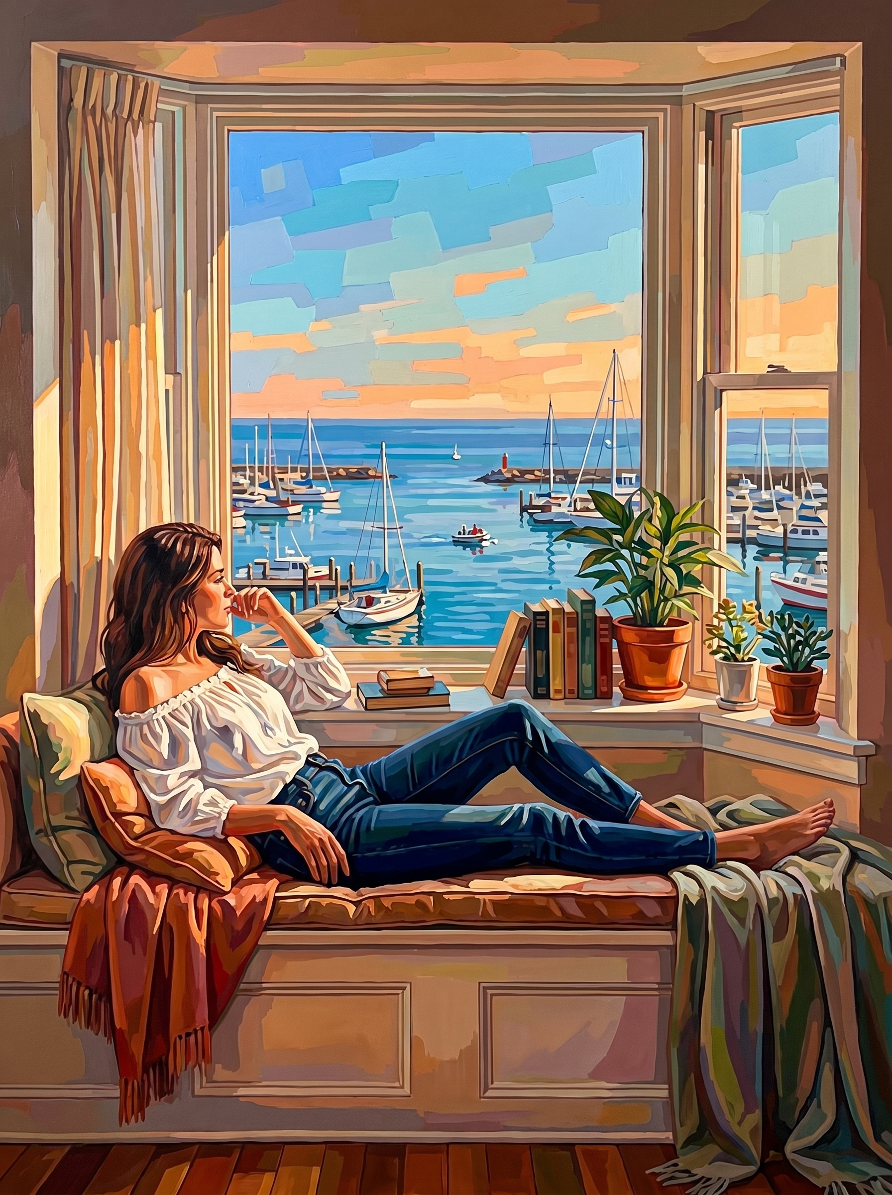 Seaside Window Daydream Escape (Diamond Painting) Diamond Painting kit