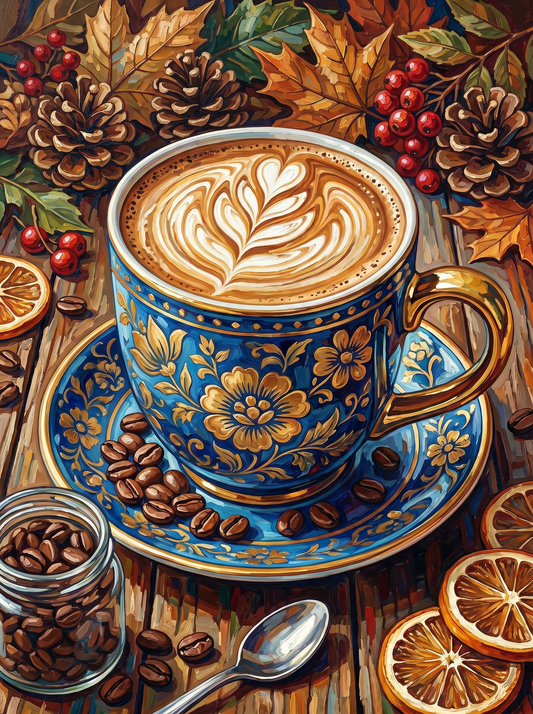 Autumn Latte Harvest Bliss (Diamond Painting)