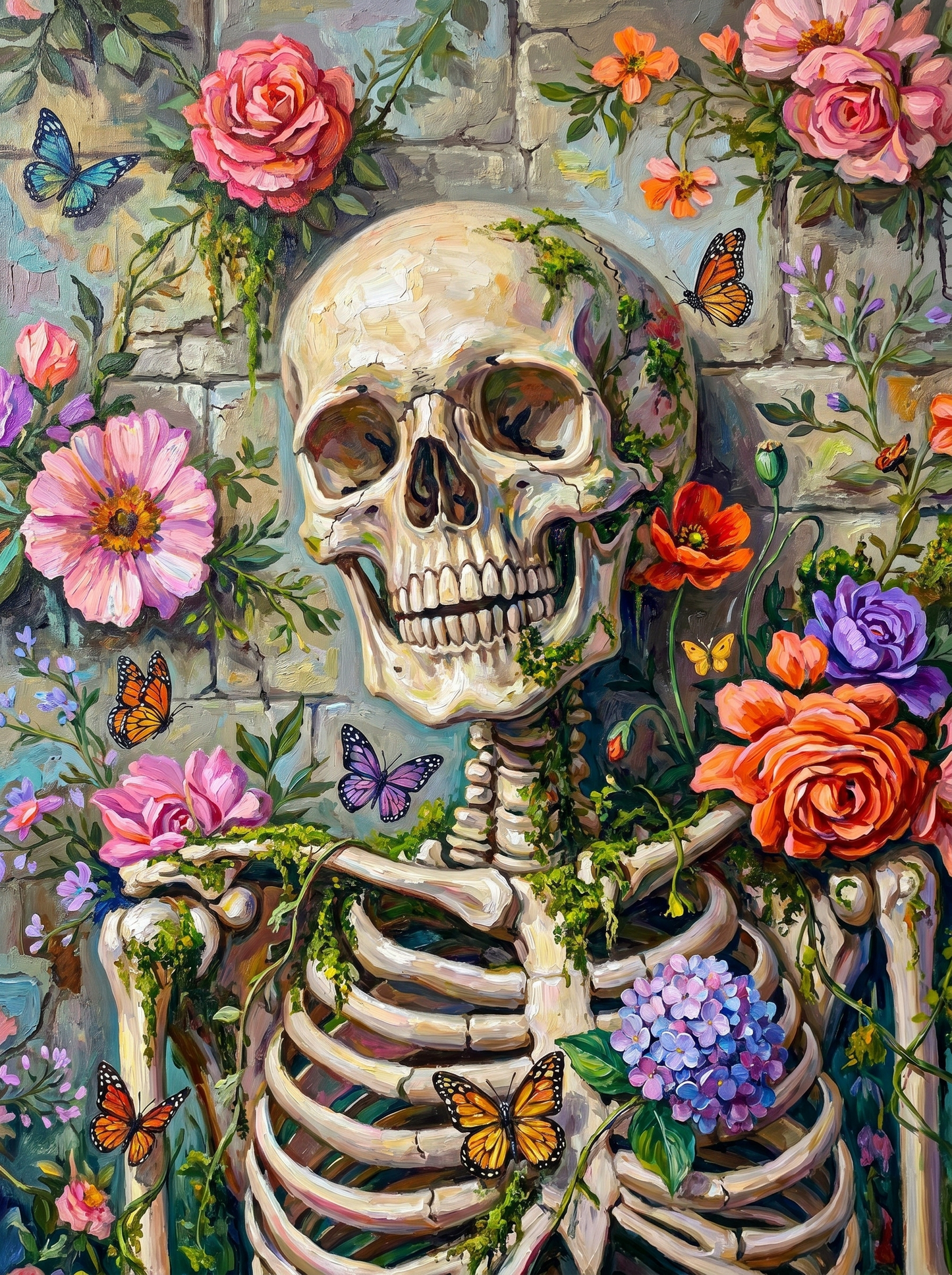 Floral Skeleton Garden Revival (Diamond Painting) Diamond Painting kit
