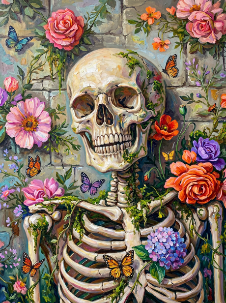 Floral Skeleton Garden Revival (Diamond Painting) Diamond Painting kit