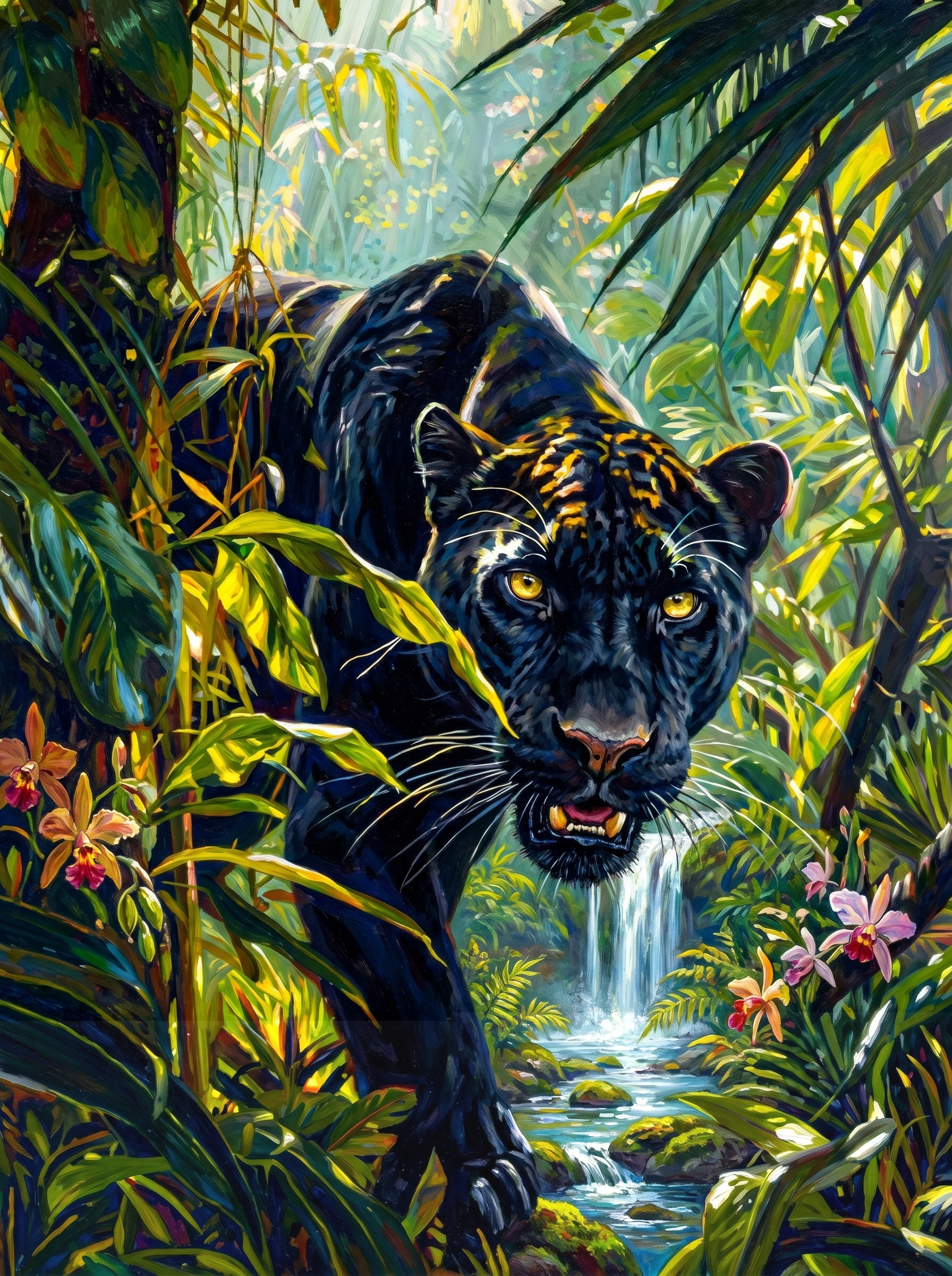 Emerald Stalker Jungle Panther (Diamond Painting) Diamond Painting kit