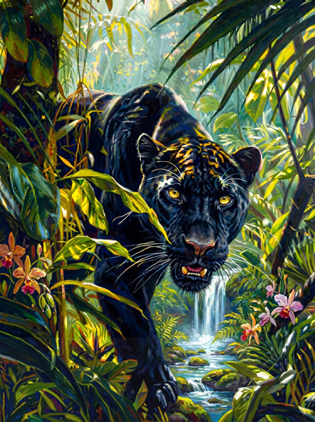 Emerald Stalker Jungle Panther (Diamond Painting) Diamond Painting kit