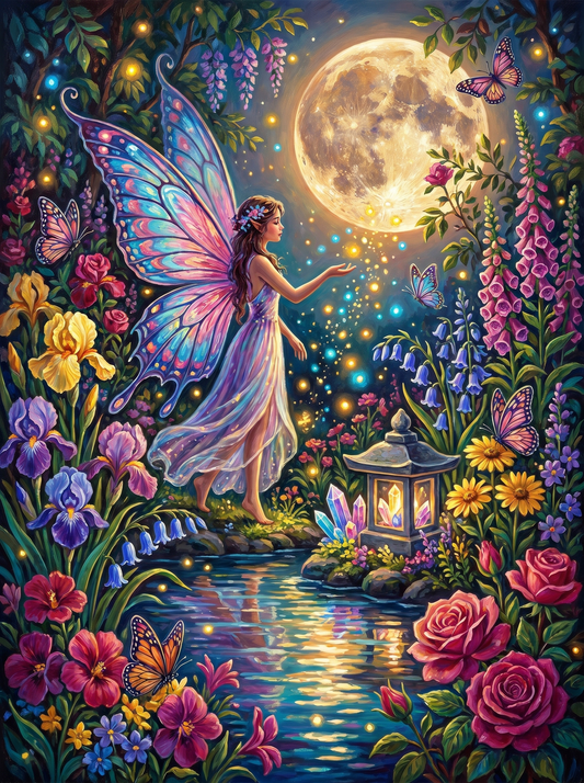 Moonlit Fairy Garden Glow (Diamond Painting)