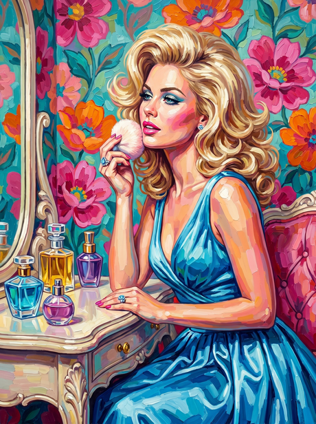 Vintage Vanity Glam Moment (Diamond Painting) Diamond Painting kit