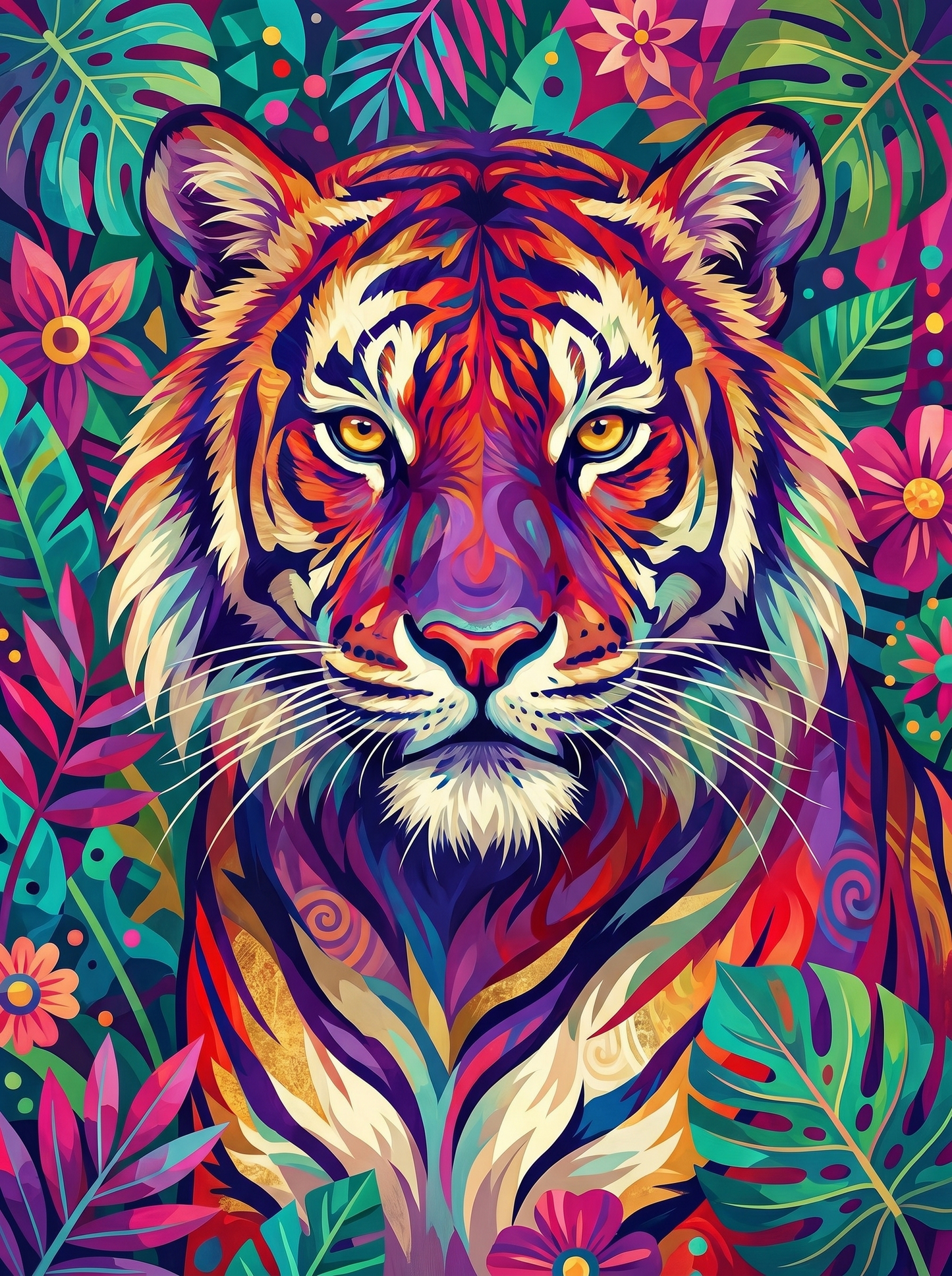 Neon Jungle Tiger Spirit (Diamond Painting) Diamond Painting kit