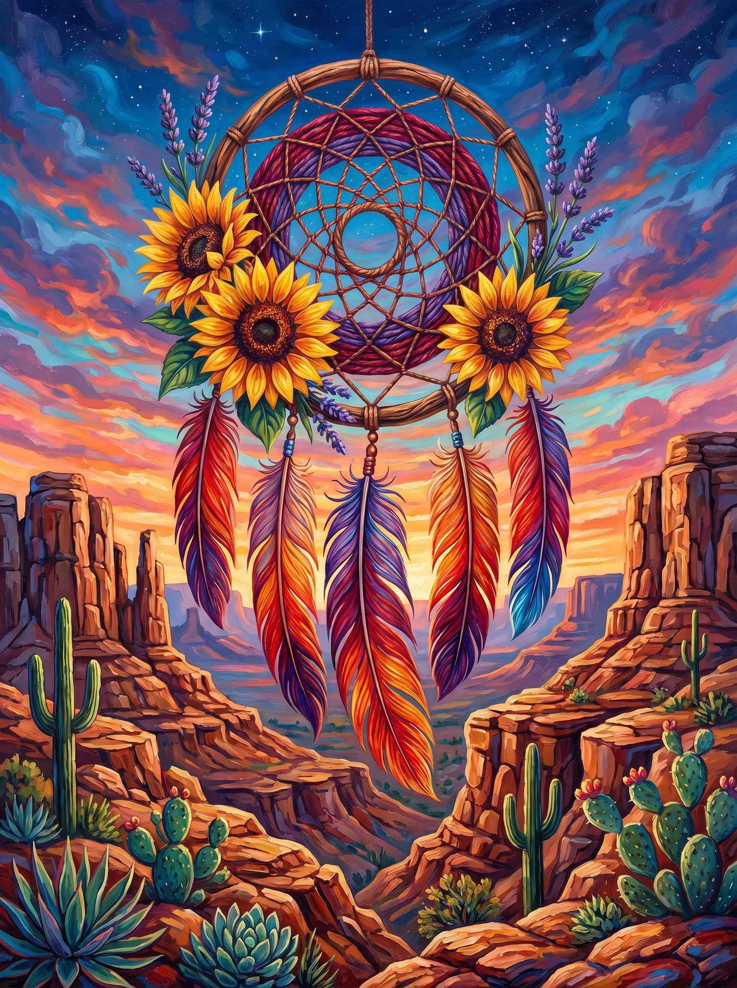 Desert Dreamcatcher Sunset (Diamond Painting) Diamond Painting kit