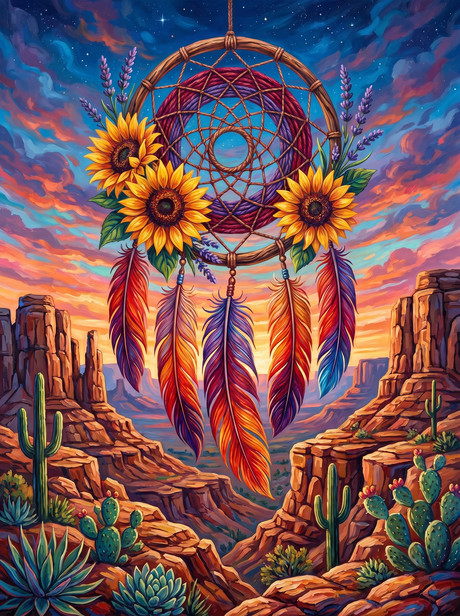 Desert Dreamcatcher Sunset (Diamond Painting) Diamond Painting kit