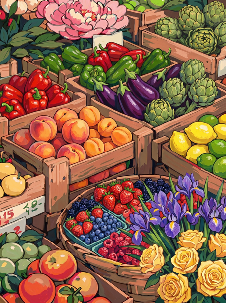 Farmers Market Fresh Harvest (Diamond Painting) Diamond Painting kit