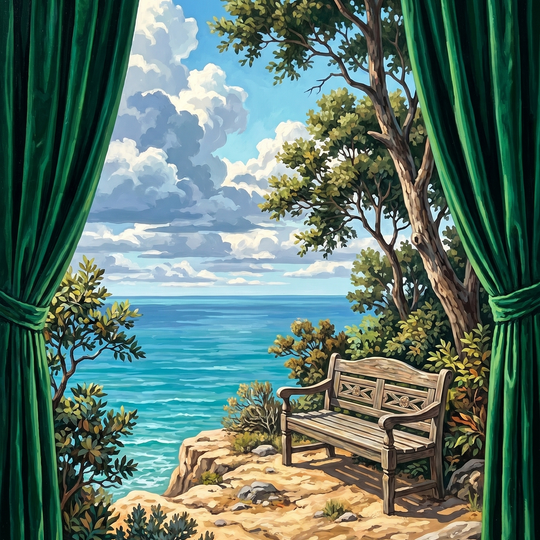 Seaside Bench Hidden View